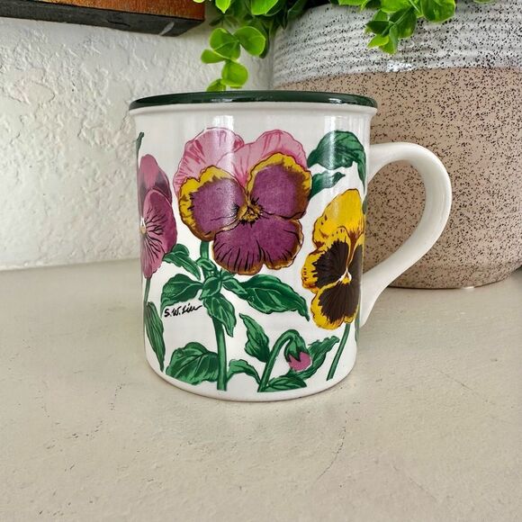 Potpourri Designs vintage pansies mug - Picture 10 of 10